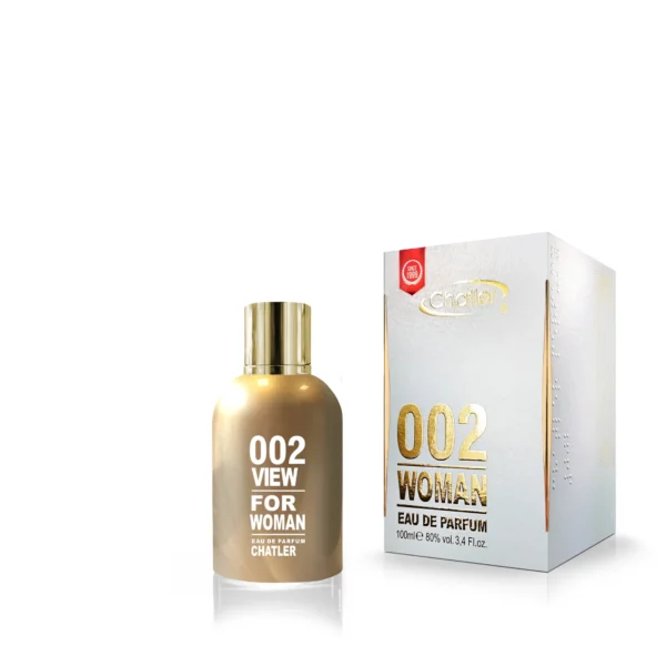 Apa de parfum Chatler – 002 View For Woman 100 ml – Inspirat din Carolina Herrera 212 Woman