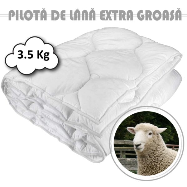 Pilotă lână Damasc 3.5 Kg 180cm x 210cm